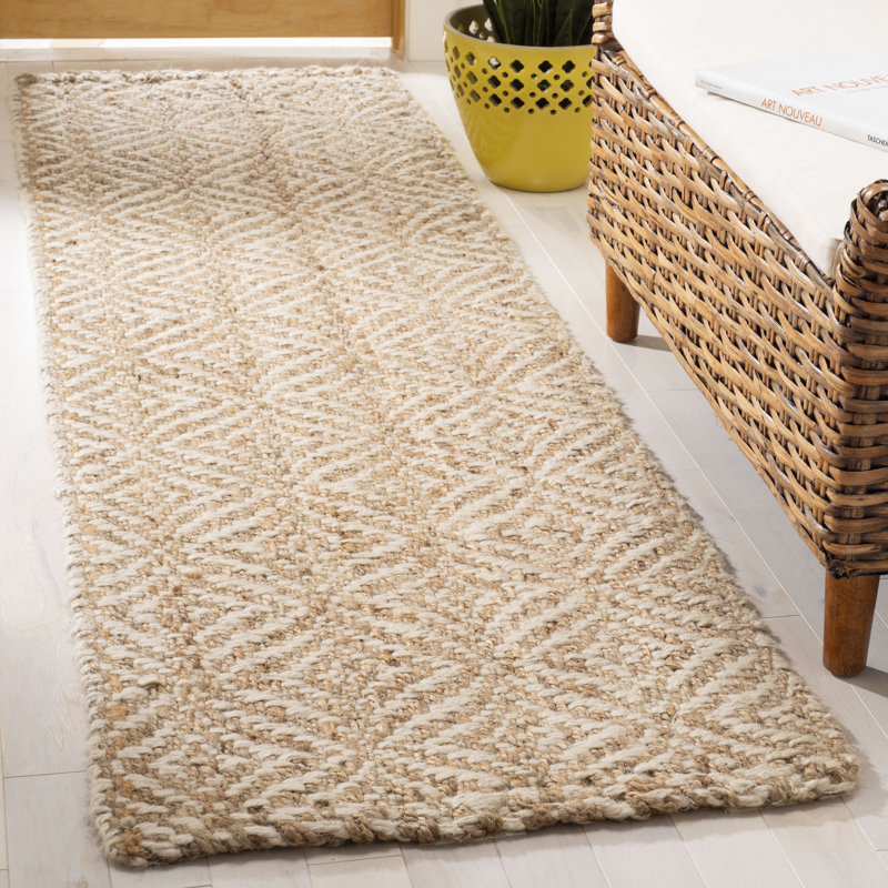 Gracie Oaks Nowthen Geometric Handmade Flatweave Jute/Sisal Natural